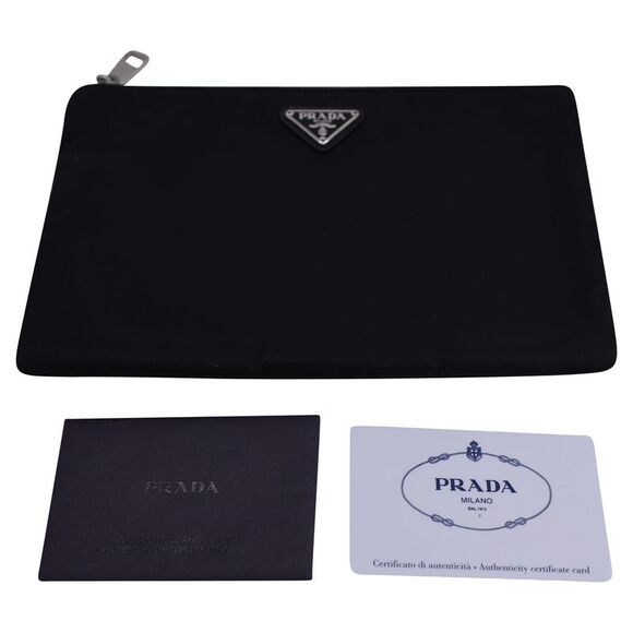 Prada Clutch Bag in Black Nylon - Picture 4 of 8